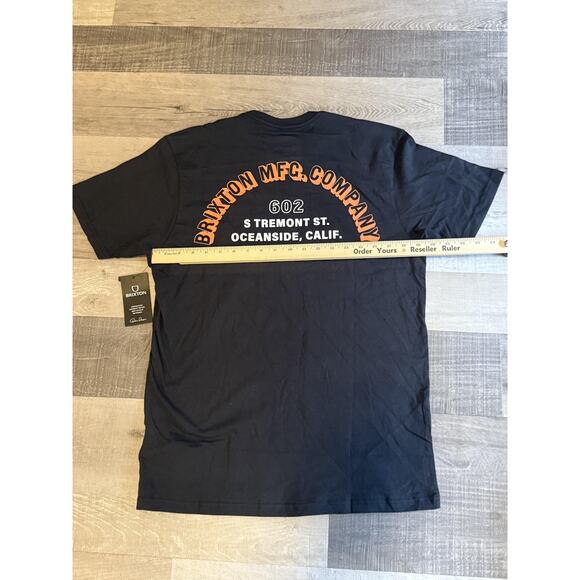 Brixton Shirt Mens Medium Black 602 Tremont St Oceanside California Pocket Tee - Picture 8 of 10